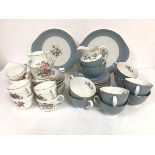 A Wedgwood Sandon pattern twenty piece coffee set including cream jug, sugar basin, six cups, six