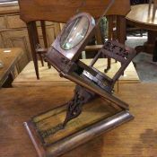 A Victorian rosewood stereoscopic slide viewer complete with lens, mount a/f, with adjustable