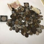 A mixed lot of British and World coins, copper and silver, 19thc and 20thc., including a George