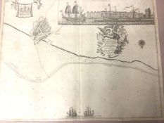 A late 18thc/19thc map of Prospect of Leith from the East, dedicated to the Right Honorable Sir