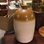 An AW Buchan & Co. Portobello, Muirhead Wine Merchants, Edinburgh, stoneware flagon (53cm)