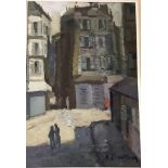 •Bertil Wahlberg (Swedish, 1923-80), A Parisian Street Scene, signed lower right, oil on board,