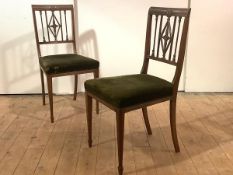 A pair of late 19th century walnut side chairs, by Gillows of Lancaster, in the Neo-Classical taste,
