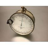 Negretti & Zambra, a surveying barometer, early 20th century, the brass case with signed silvered