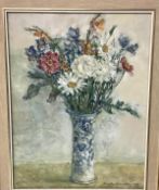 •Dorothy Johnstone A.R.S.A. (Scottish 1892-1980), "Flowers in a Japanese Jar", signed lower right