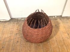 Valerie Pragnell (1942-2006), Basket Pod, in wild apple. 49cm by 39cm Note: Valerie Pragnell was a