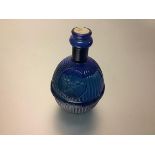 A Hardens cobalt glass "Star" fire grenade, c. 1900, the moulded bottle of characteristic form, with