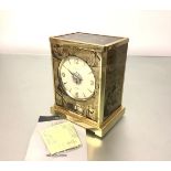 A rare Jaeger LeCoultre Atmos "Caravelle" gilt-brass perpetual movement mantel clock, no. 227785,