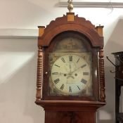 A mid-19th century Welsh longcase clock, signed Josh' (Joseph) Sern, Swansea, the 13" painted dial