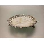 A George II silver waiter, William Beilby and Jonathan Bainbridge, Newcastle 1739, with scalloped