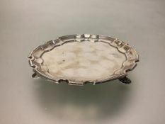 A George II silver waiter, William Beilby and Jonathan Bainbridge, Newcastle 1739, with scalloped