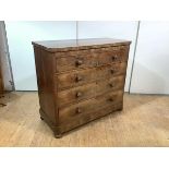 A mid-19th century mahogany chest, in the style of Holland & Sons of London, the rectangular top