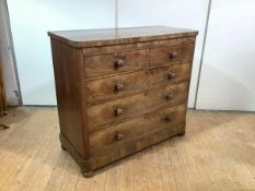A mid-19th century mahogany chest, in the style of Holland & Sons of London, the rectangular top