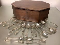 A George V silver partial flatware service, William Hutton & Sons Ltd., London 1910, Queen's