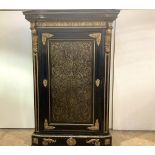 An impressive 19th century French boulle-work and ormolu-mounted armoire, the projecting frieze