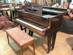 A German baby grand piano by Emil Dressler, Berlin, early 20th century, the simulated rosewood