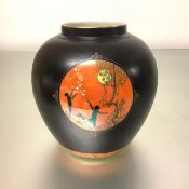 A Carlton Ware vase, c. 1920/30 in the Moonlight Cameo pattern, stamped marks. 22cm