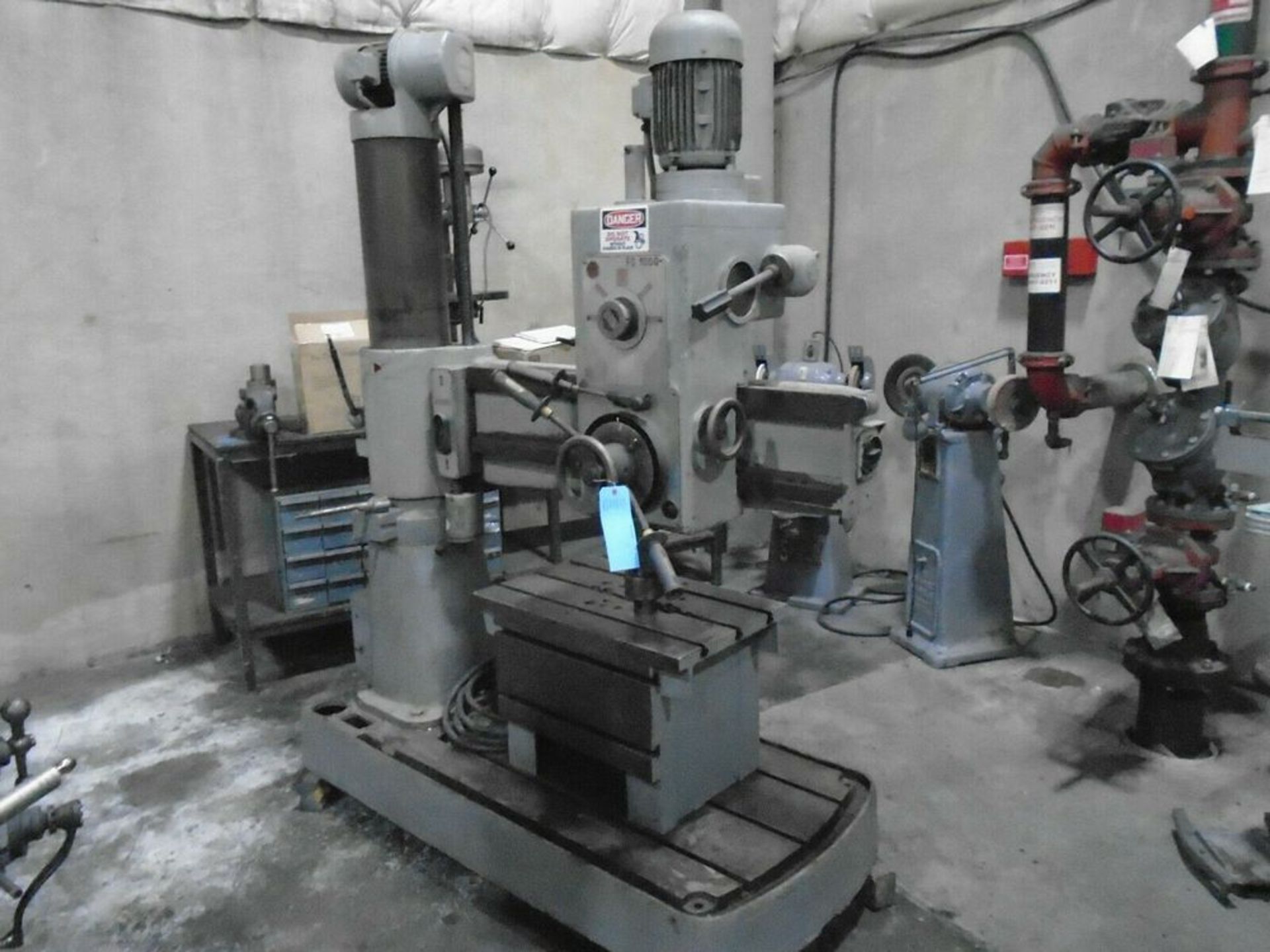 Willis – Bergo / Bergonzi FS1000 Radial Drill With Box Table4’ Arm8” Dia. ColumCoolantPower