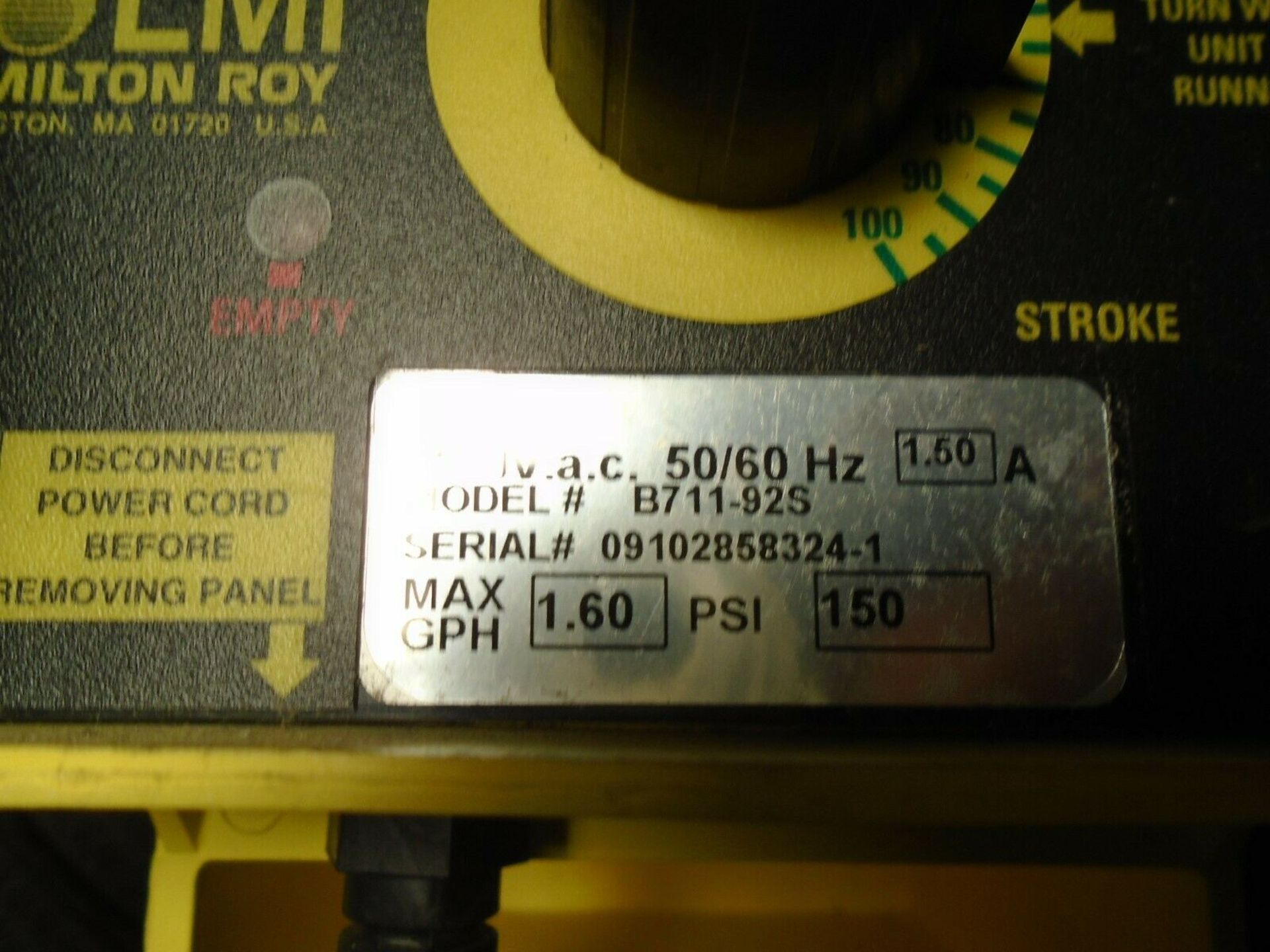 Electromagnetic Mitering Pump LMI Milton Roy B711-925 - Image 5 of 5