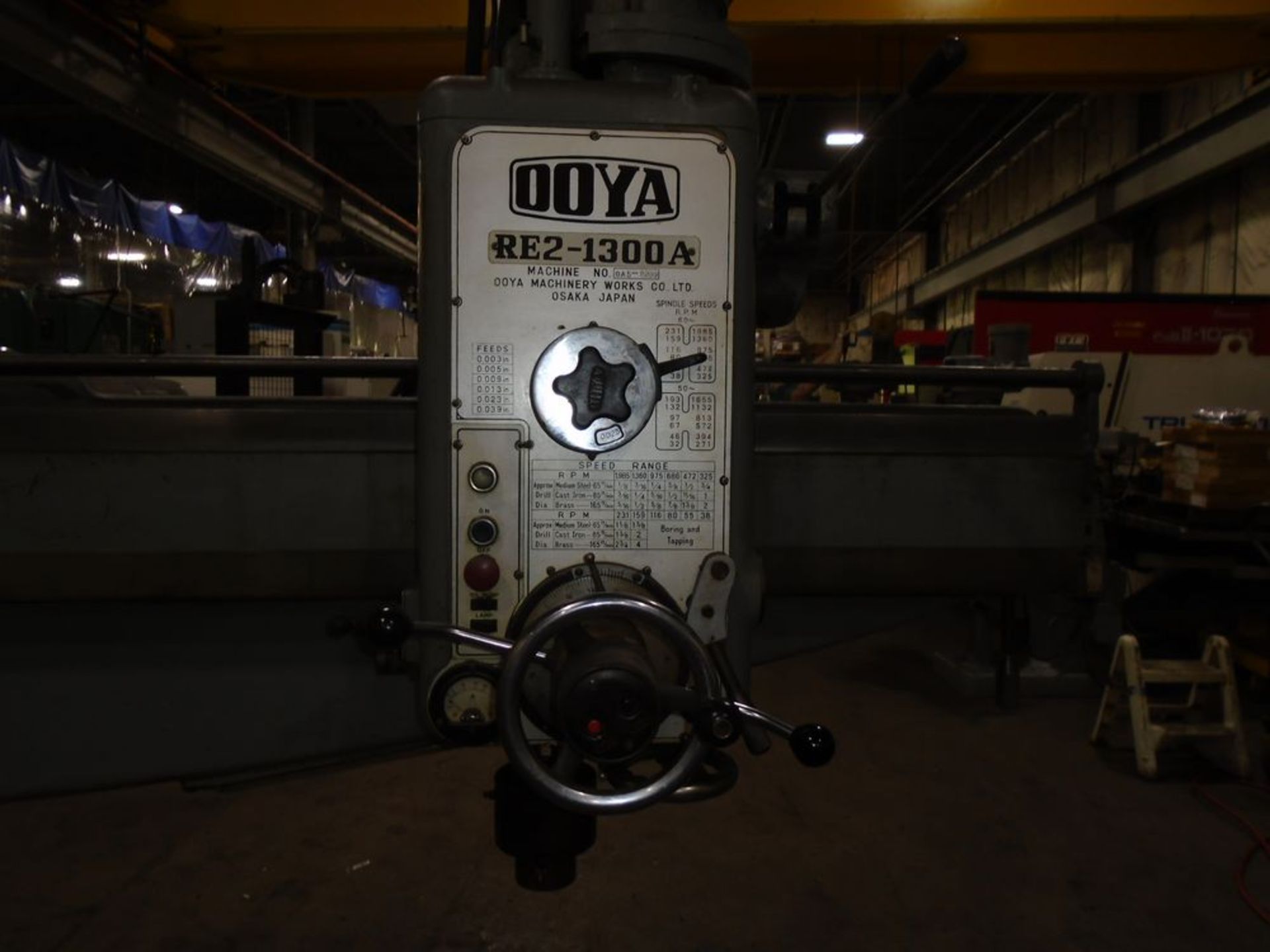 4' x 13" Ooya Radial Arm Drill RE2-1300 Machine - Image 4 of 5