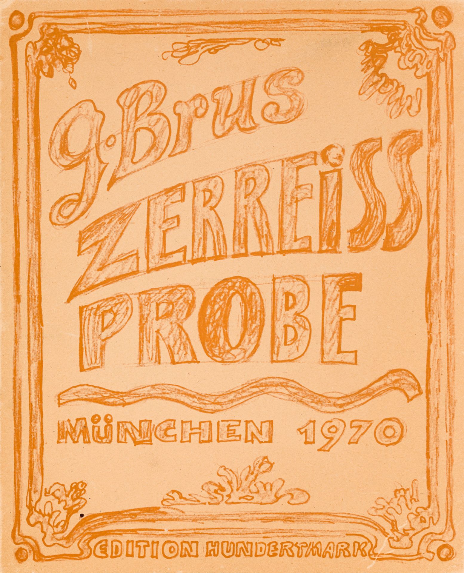 Günter Brus, Zerreissprobe Nr. 11 (Aktionsraum 1, München, 19. Juni 1970) Fotograf: Klaus Eschen