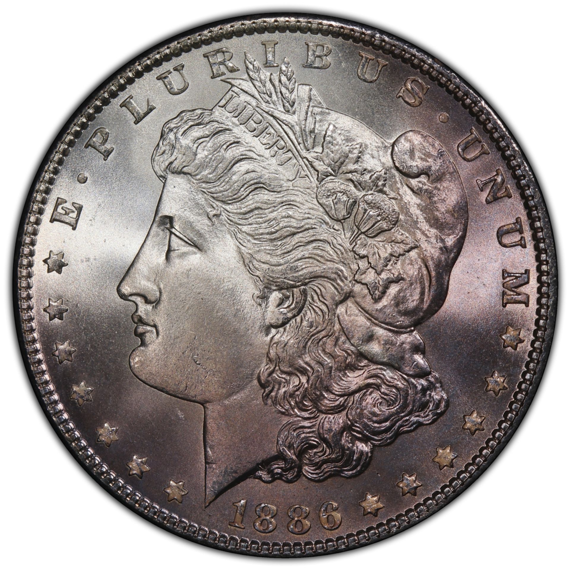 1886 Morgan Silver Dollar UNC Details PCGS - Bild 2 aus 4