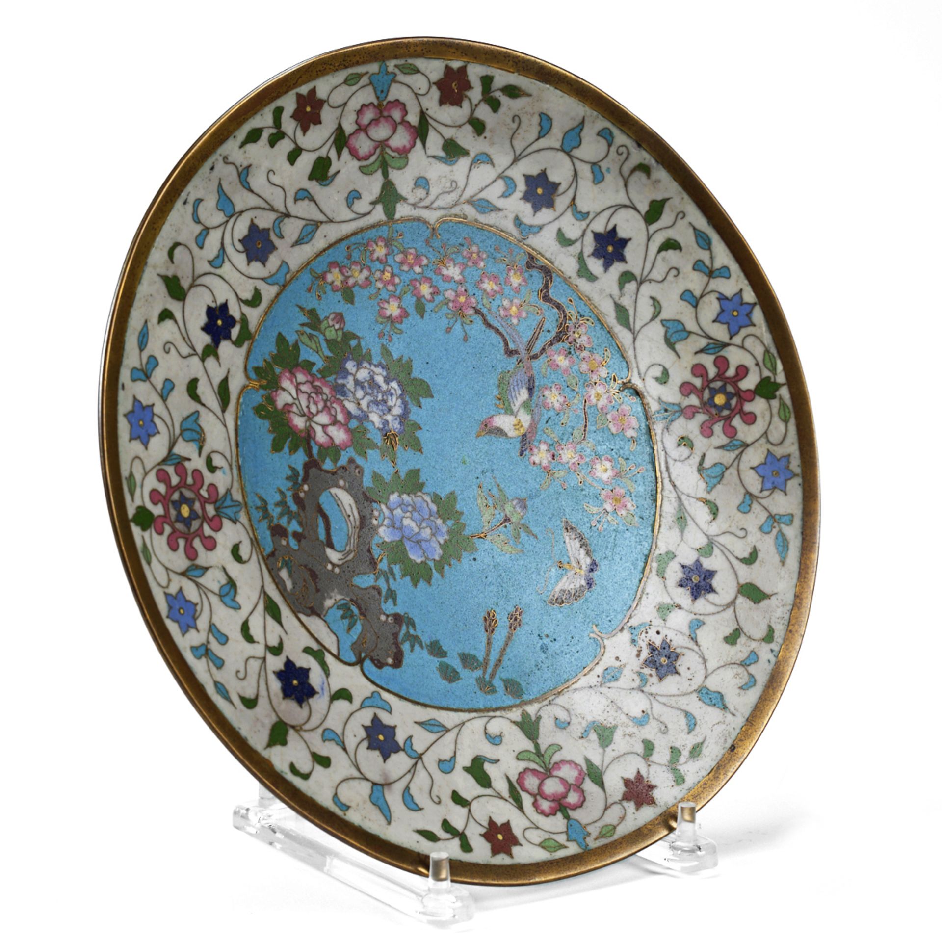 Early 19th C. Chinese Cloisonne Dish - Bild 2 aus 4