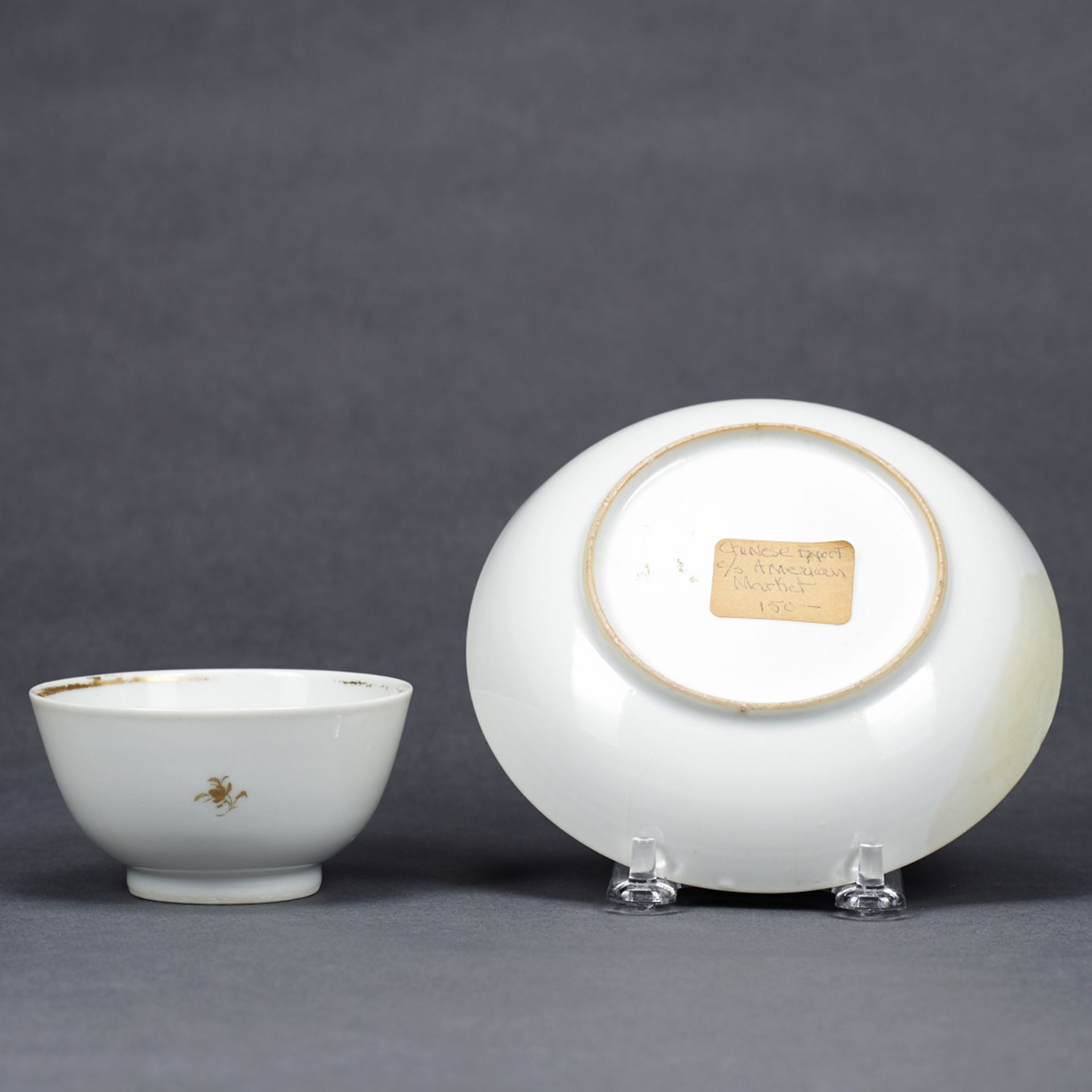 American Market Chinese Export Eagle-Decorated Tea Bowl & Saucer - Bild 4 aus 5