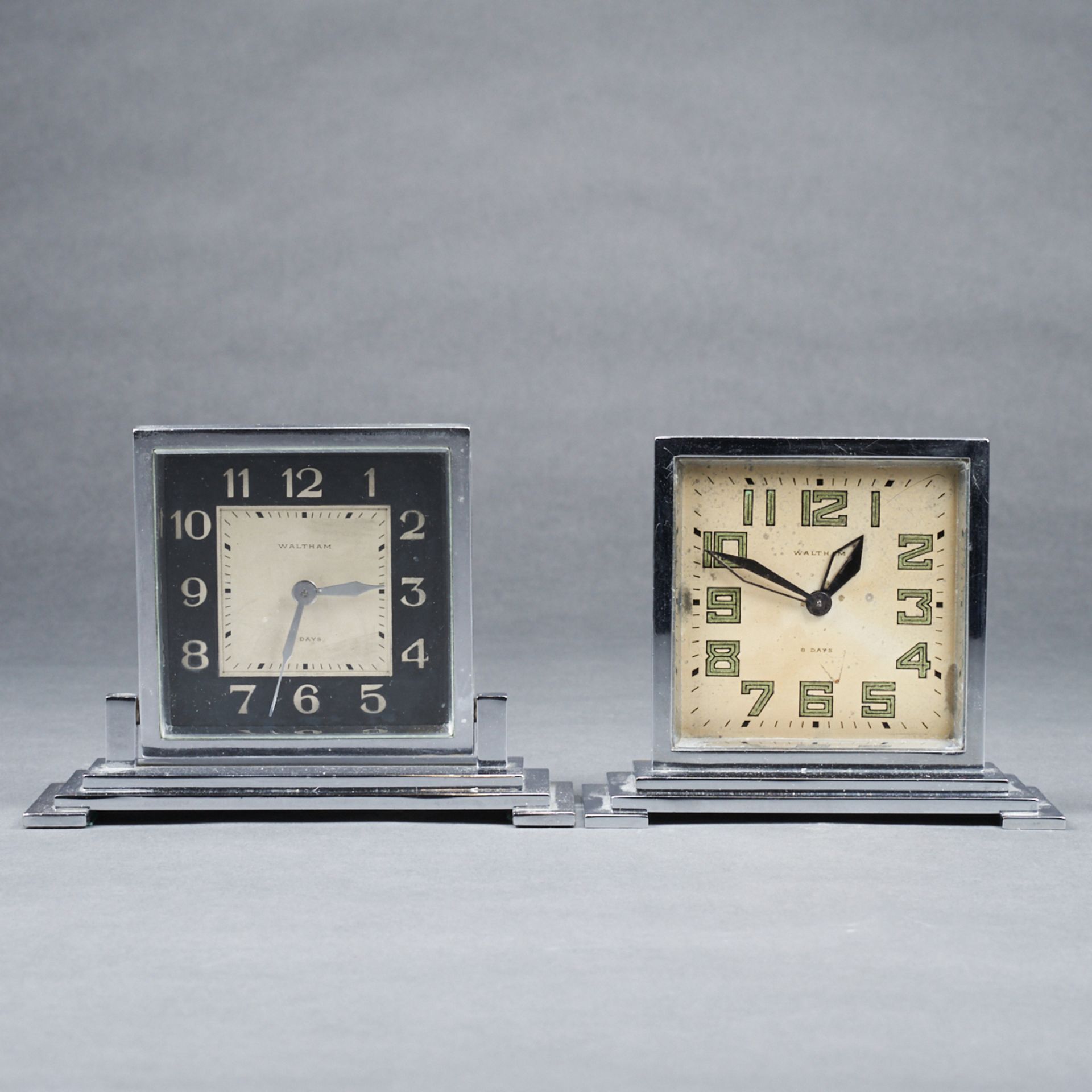 Grp: 7 Waltham Desk Clocks + Clock Parts - Bild 8 aus 8
