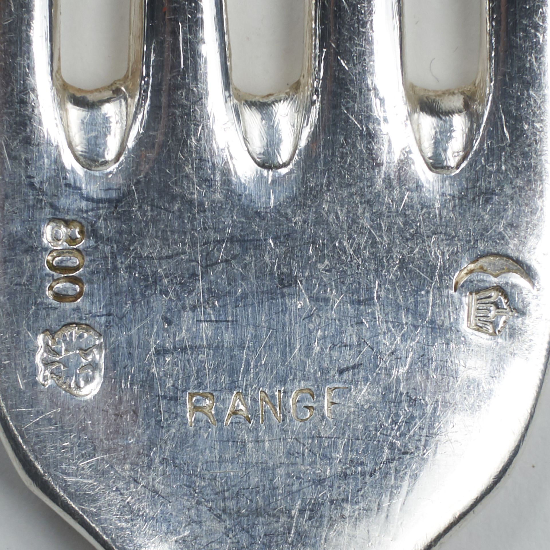 97 pc Range 800 Silver Vermeil Flatware Set - Image 13 of 18