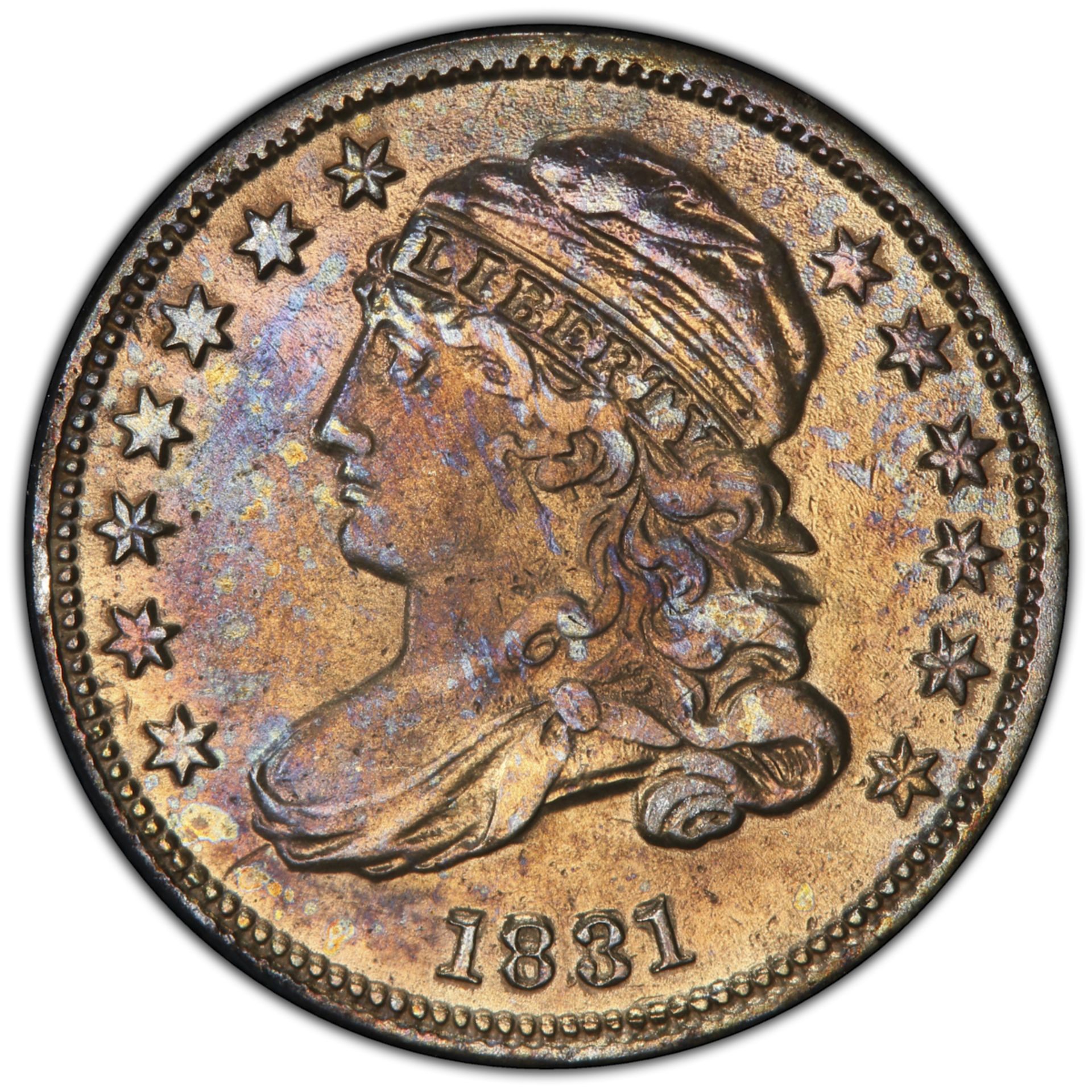 1831 10 Cent Coin AU PCGS - Bild 2 aus 4