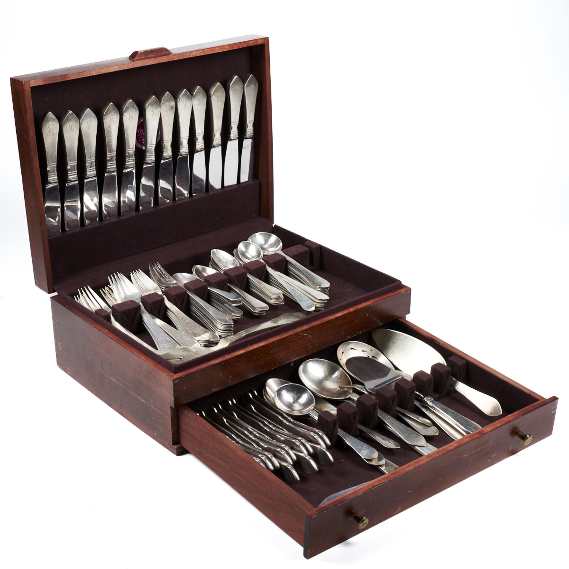 Set of Georg Jensen Sterling Silver Continental Flatware - Image 2 of 7