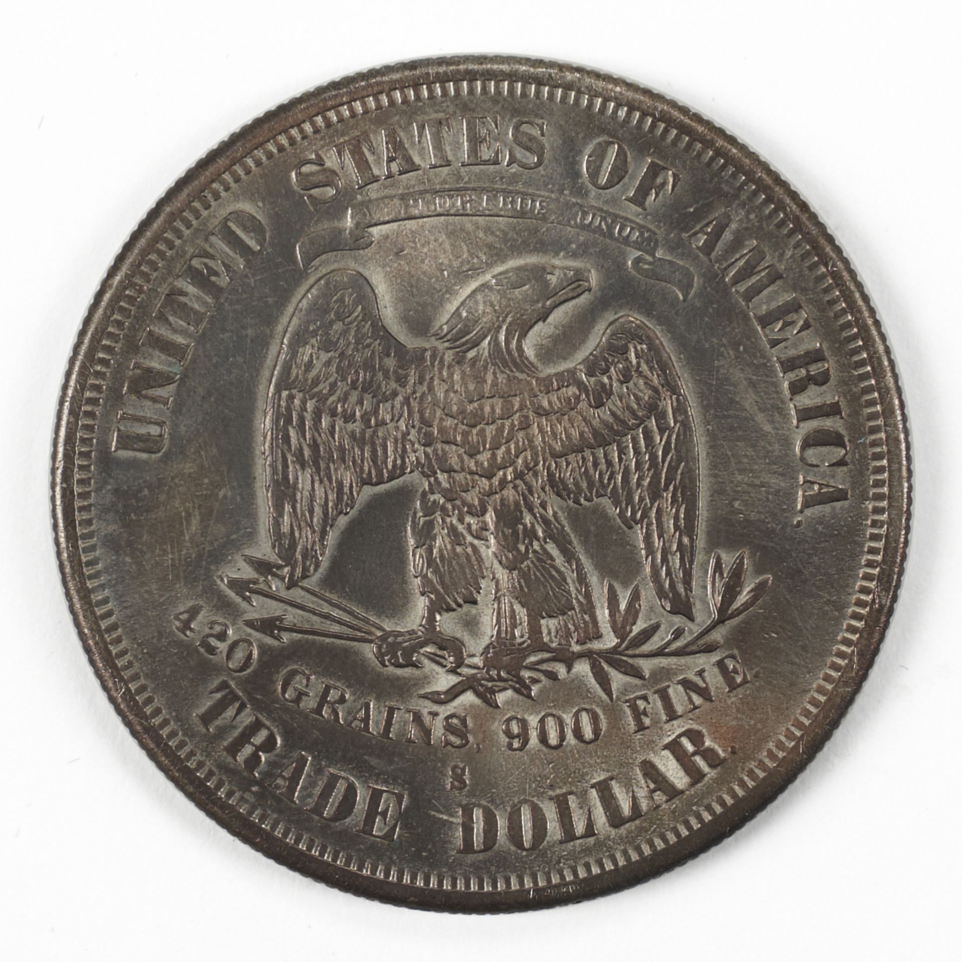 1874 S Trade Dollar Coin - Bild 2 aus 2