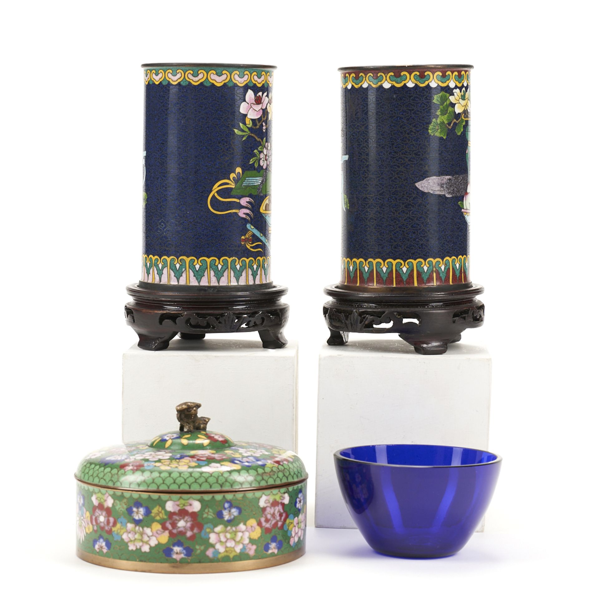 Grp: 6 Chinese Objects - Cloisonne Bronze - Bild 4 aus 7