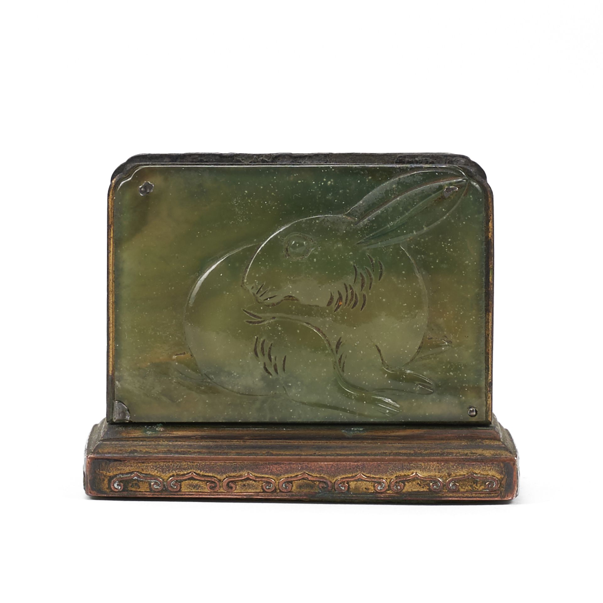 Chinese Peking Glass Rabbit Match Holder