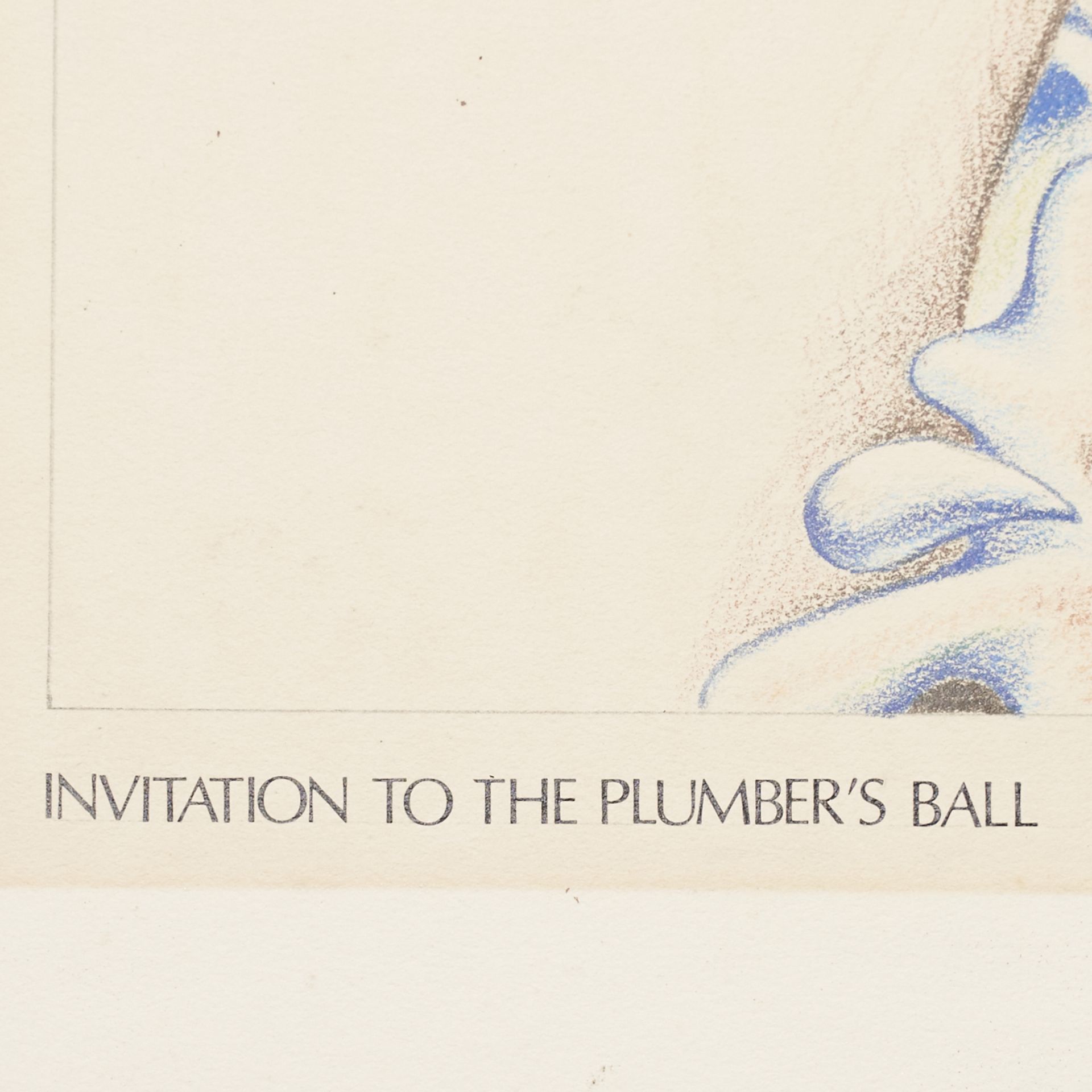 G. Ostrom "Invitation to the Plumber's Ball" Pastel & Crayon - Bild 4 aus 4