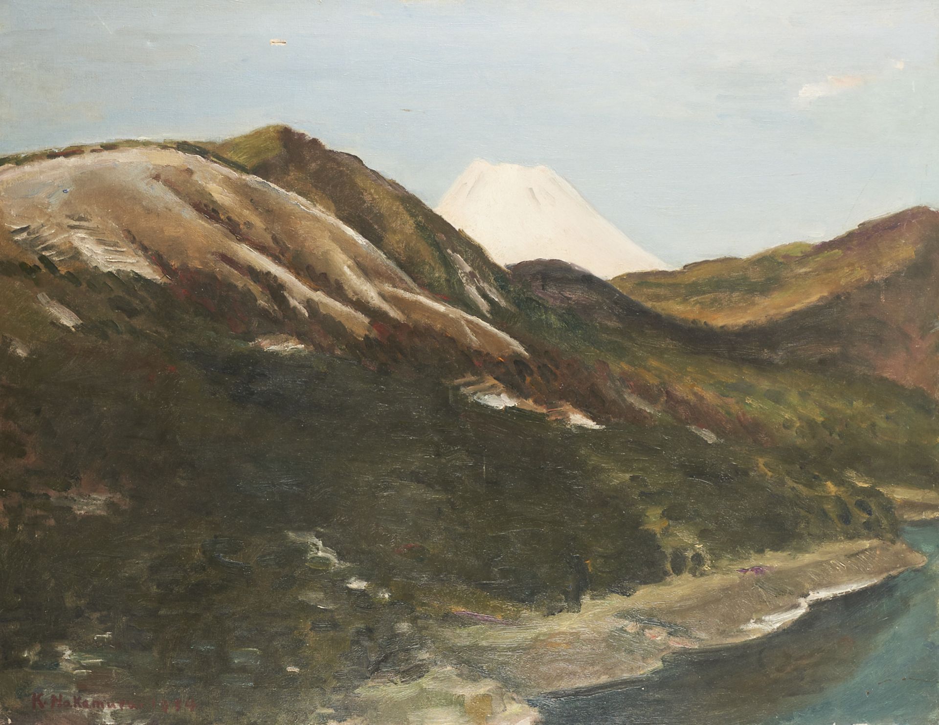 K. Nakamura Mountain Landscape Painting 1934