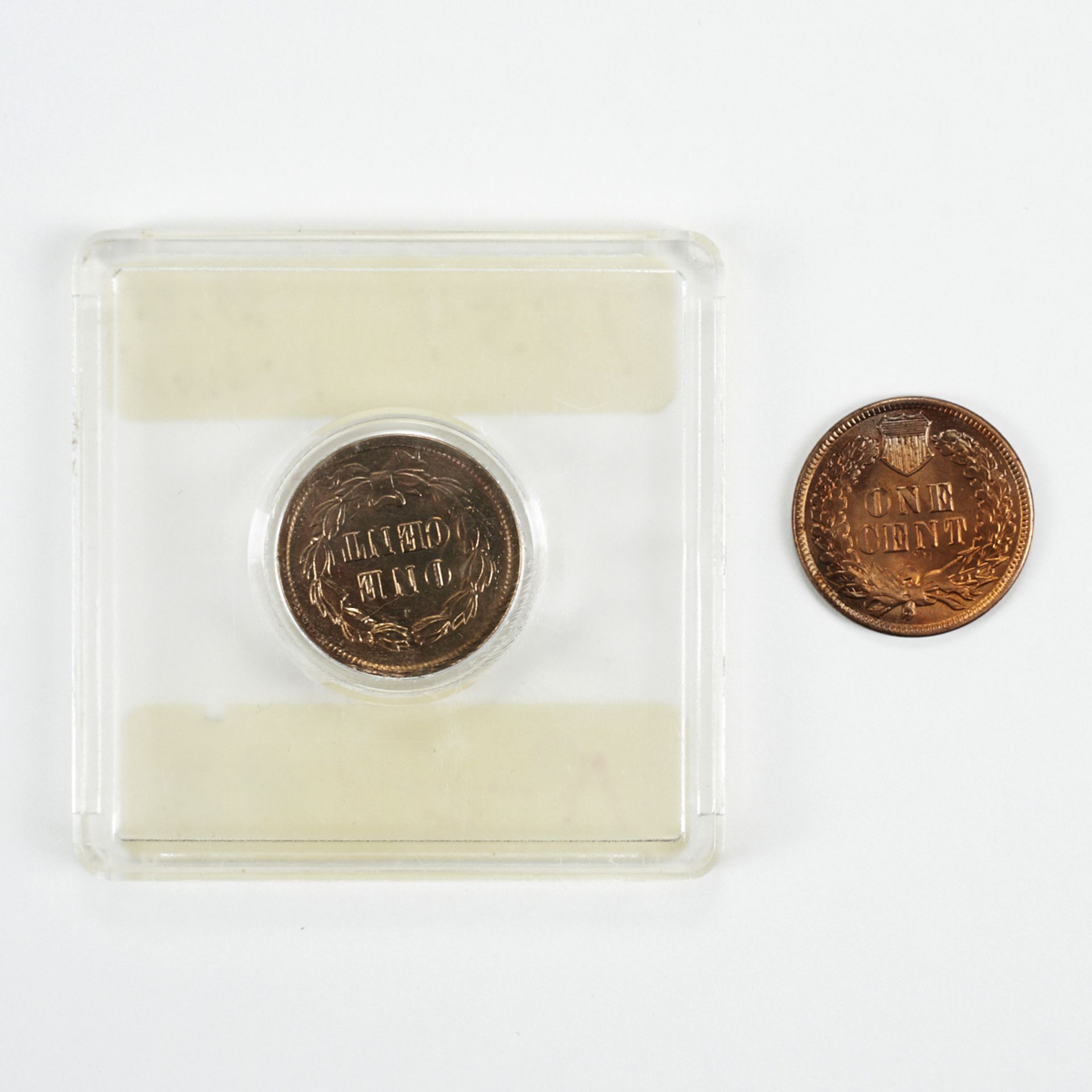 Grp: 7 Indian Head Pennies One Cent Coins - Bild 4 aus 8