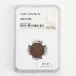 1909-S Indian Cent Coin AU 53 BN