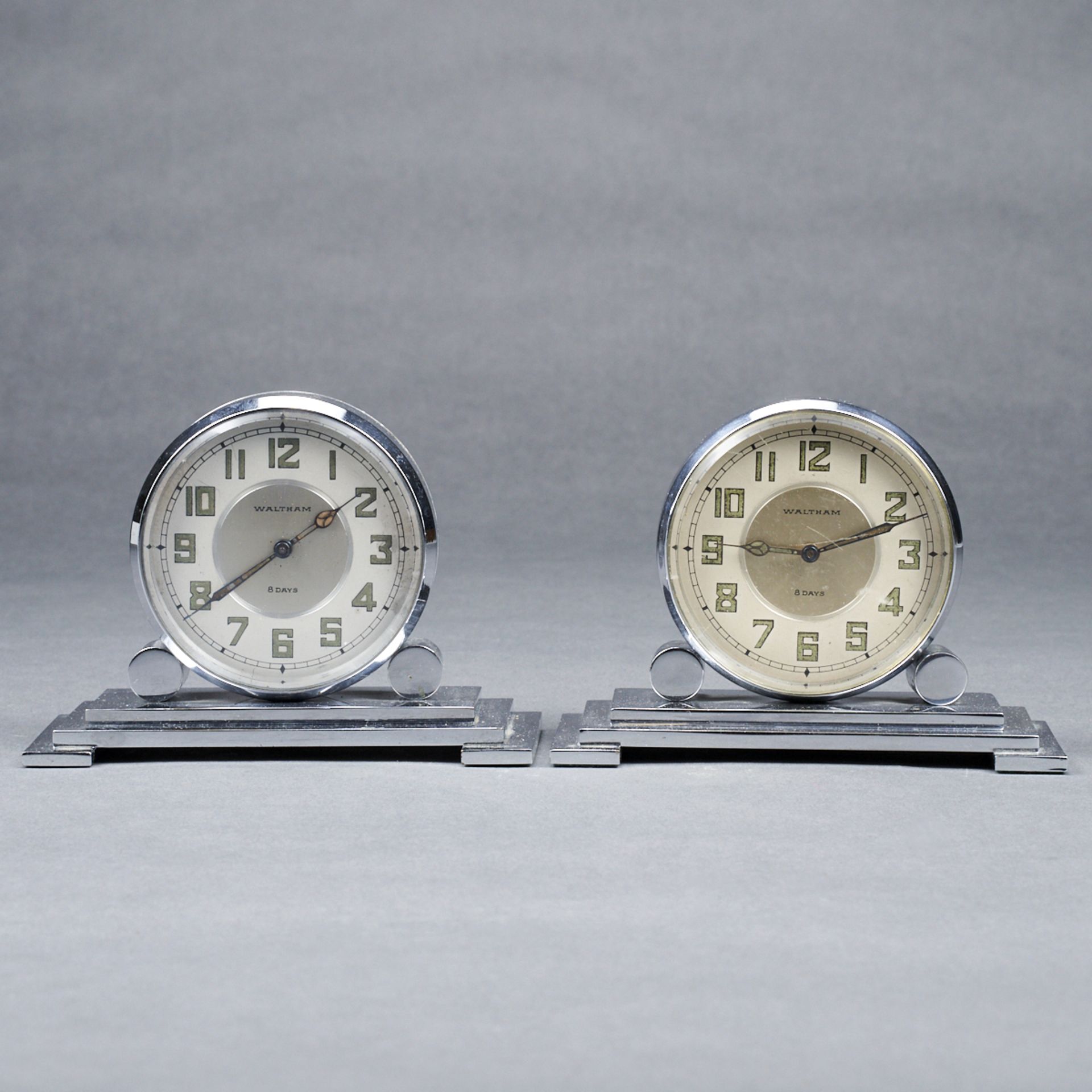 Grp: 7 Waltham Desk Clocks + Clock Parts - Bild 7 aus 8