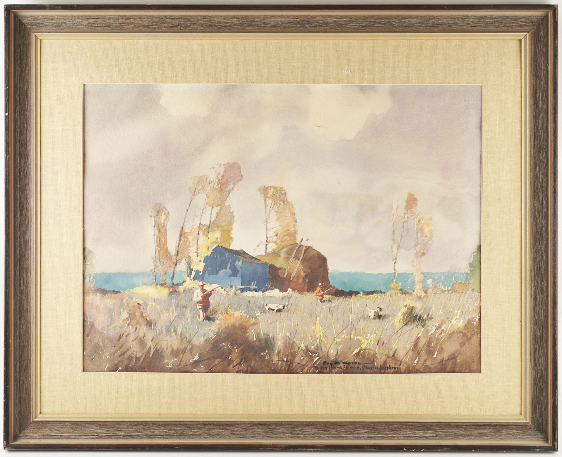 Roy M. Mason "Quail Hunters" Watercolor - Bild 2 aus 4