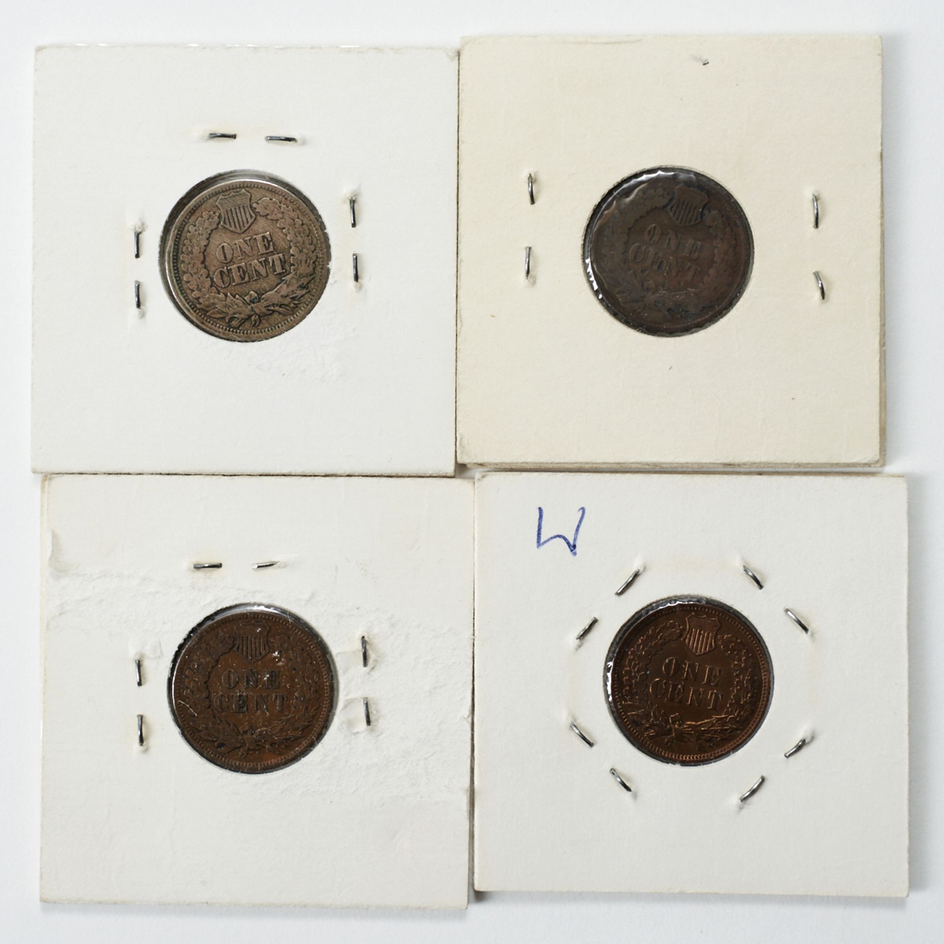 Grp: 7 Indian Head Pennies One Cent Coins - Bild 8 aus 8