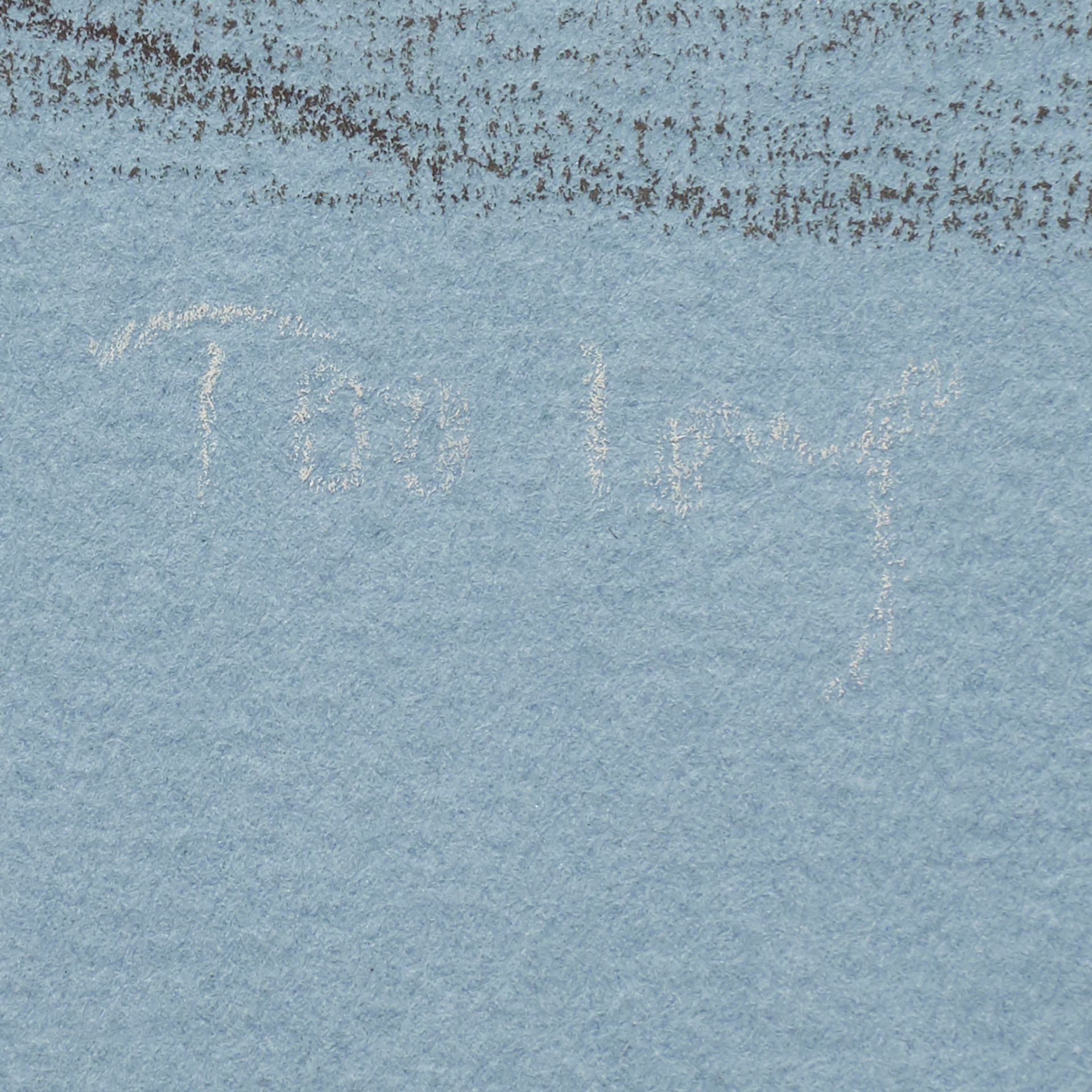 Paul Cadmus Seated Male Nude Crayon on Blue Paper - Bild 4 aus 5