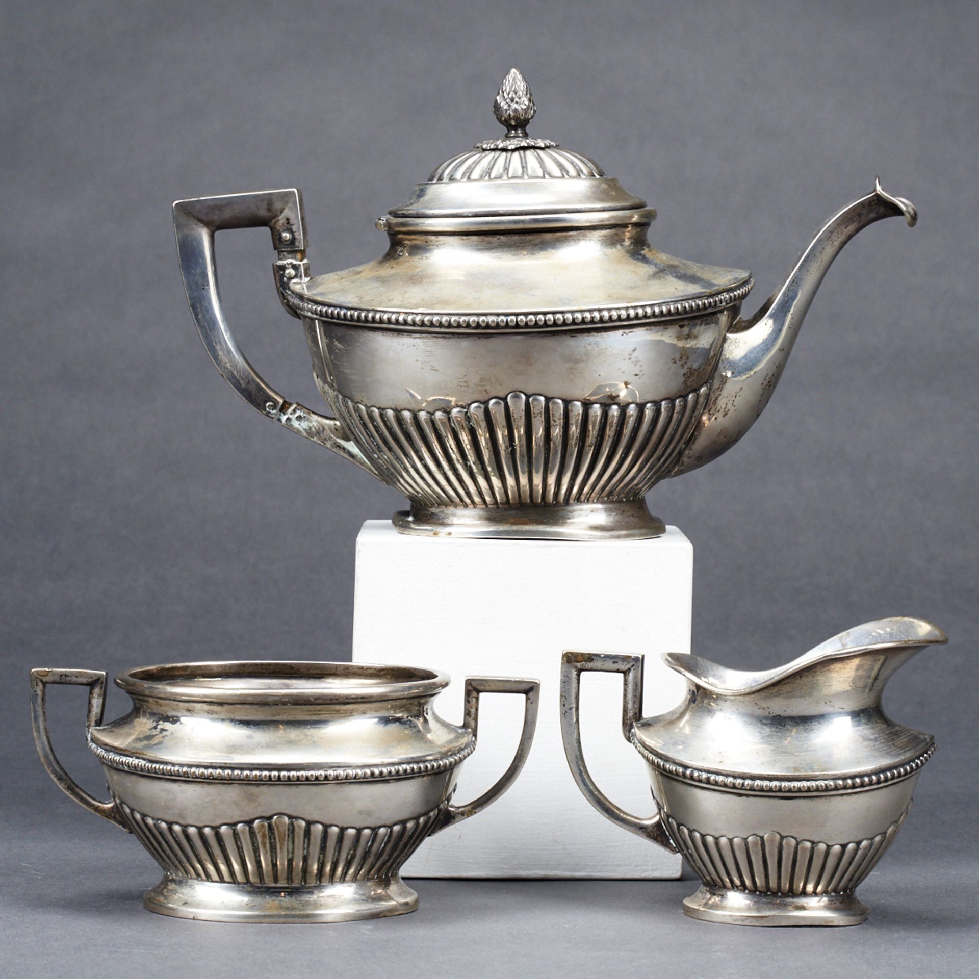 Schwarz & Steiner 800 Silver Tea Set - Bild 3 aus 10