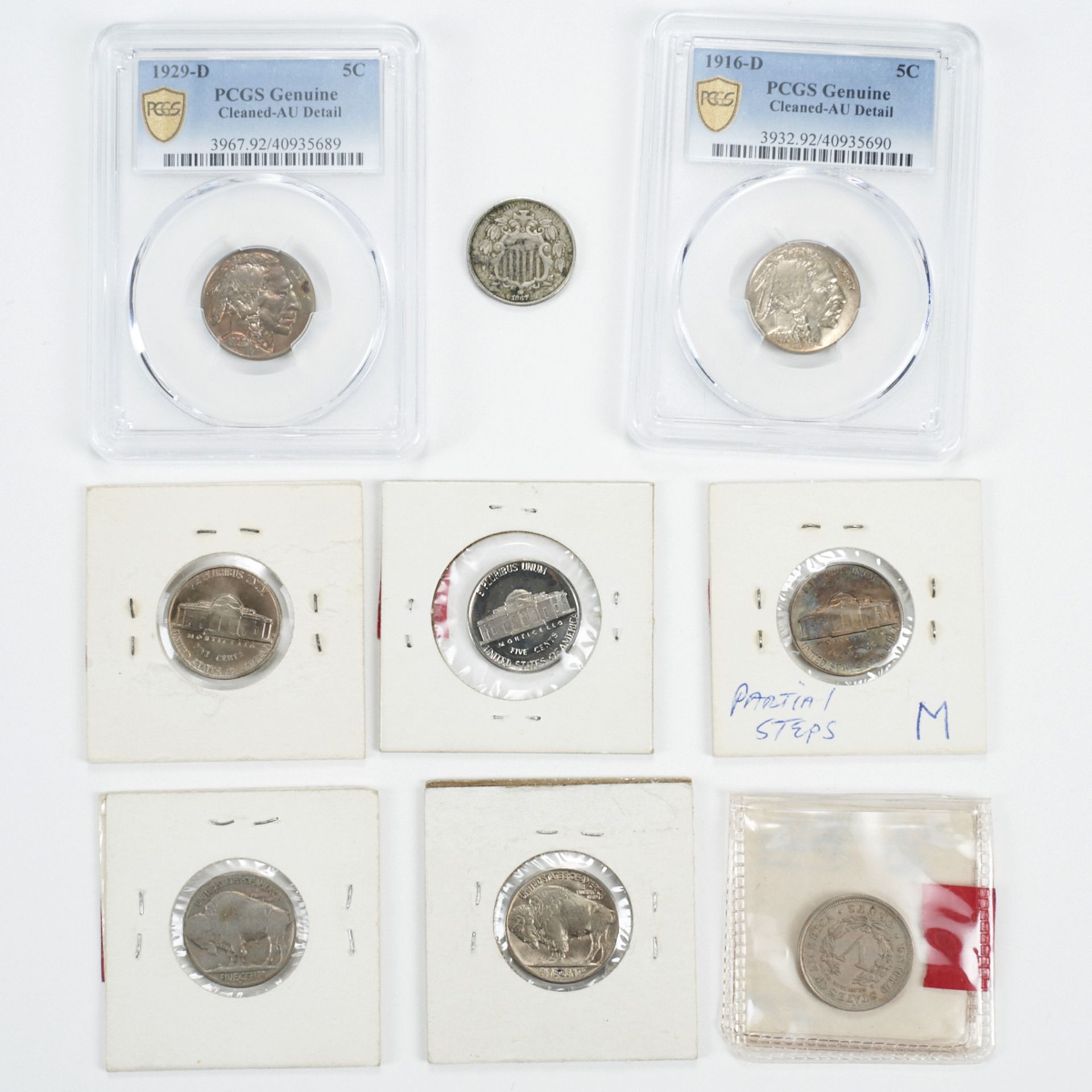 Grp: 9 5-Cent Nickels Coins - Bild 2 aus 2