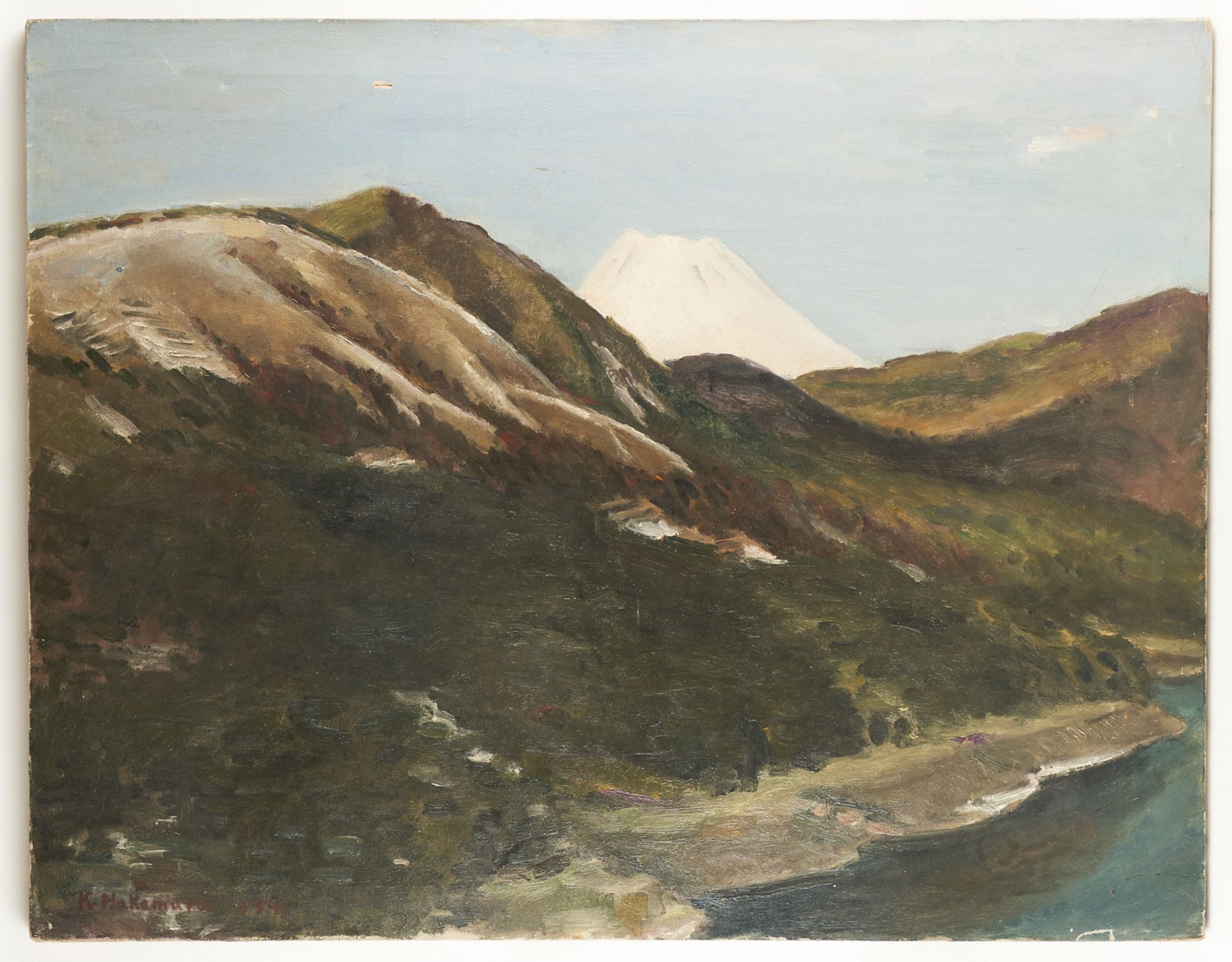 K. Nakamura Mountain Landscape Painting 1934 - Bild 2 aus 6