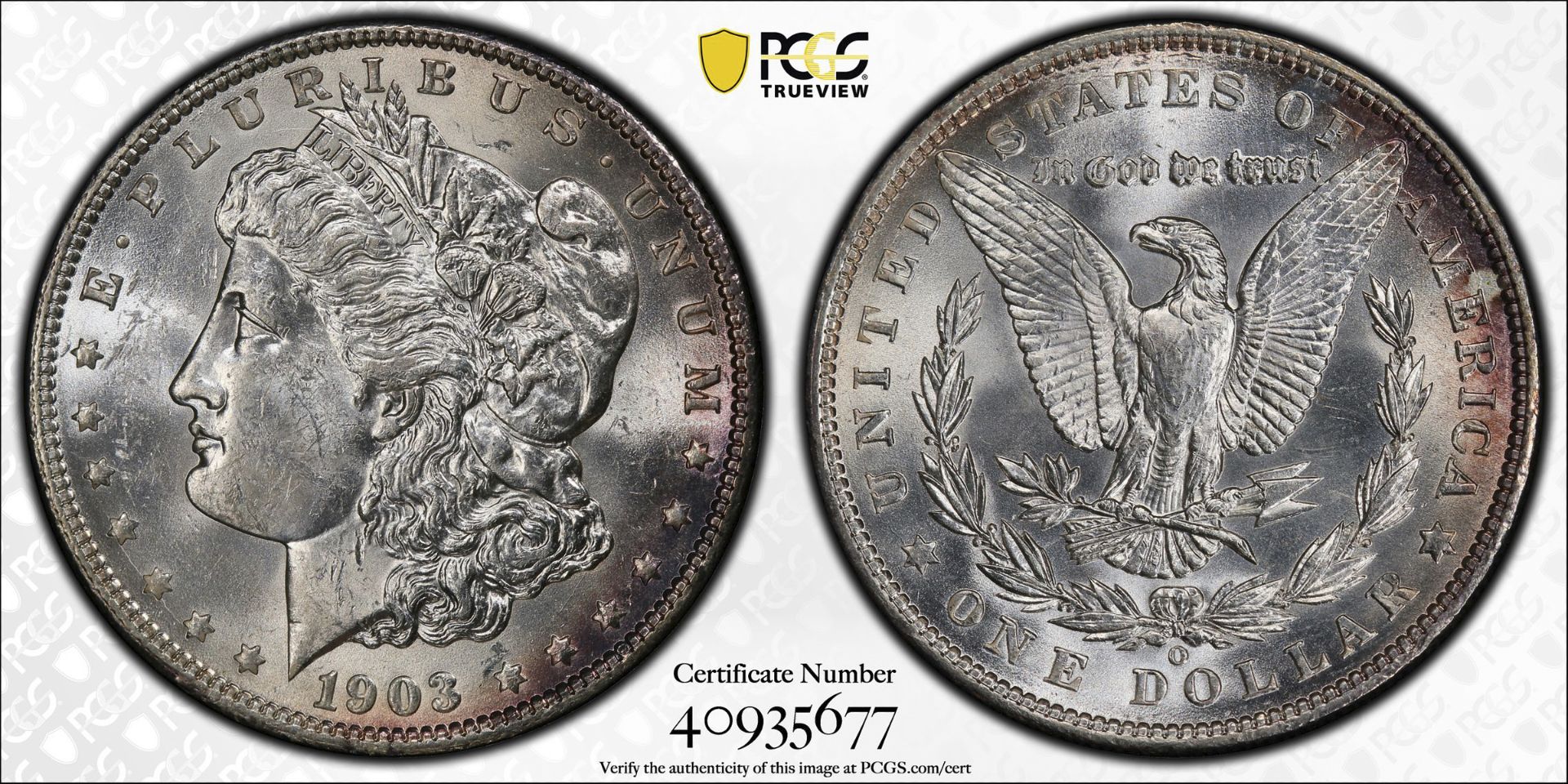 1903 O Morgan Silver Dollar MS62 PCGS - Bild 4 aus 4