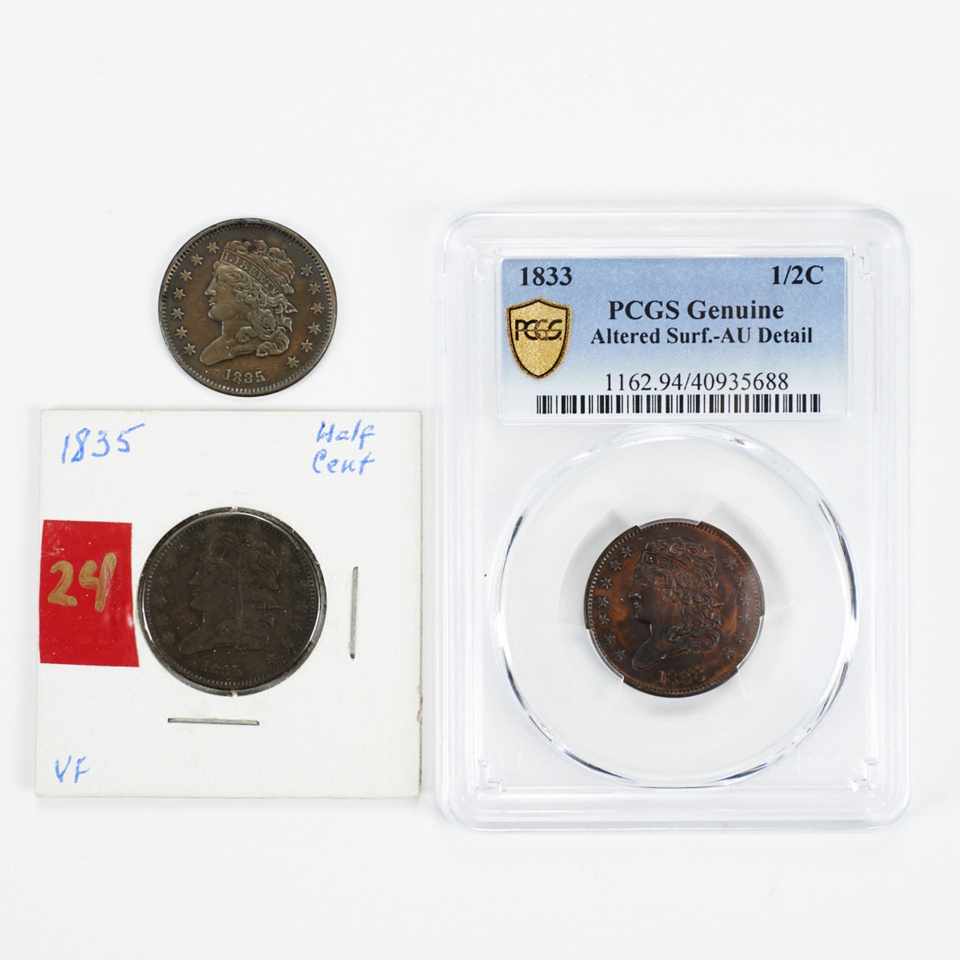 Grp: 3 Classic Head Half Pennies