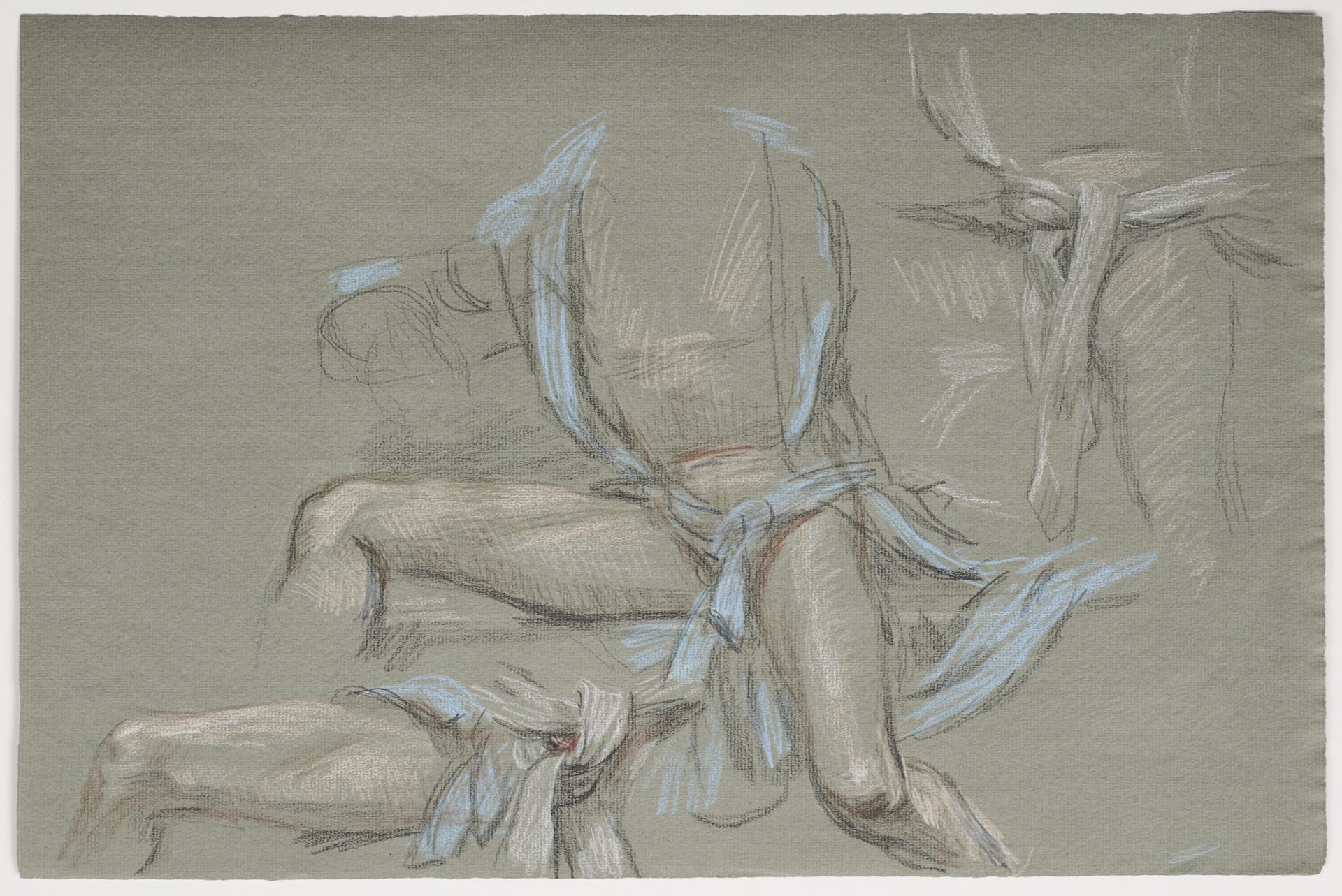 Paul Cadmus Figure Study Crayon on Paper - Bild 2 aus 3