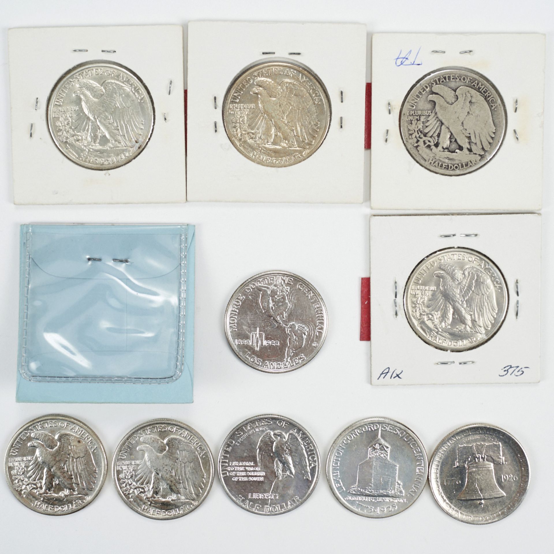 Grp: 11 Half Dollars Walking Liberty Concord Stone MTN ETC - Bild 2 aus 3